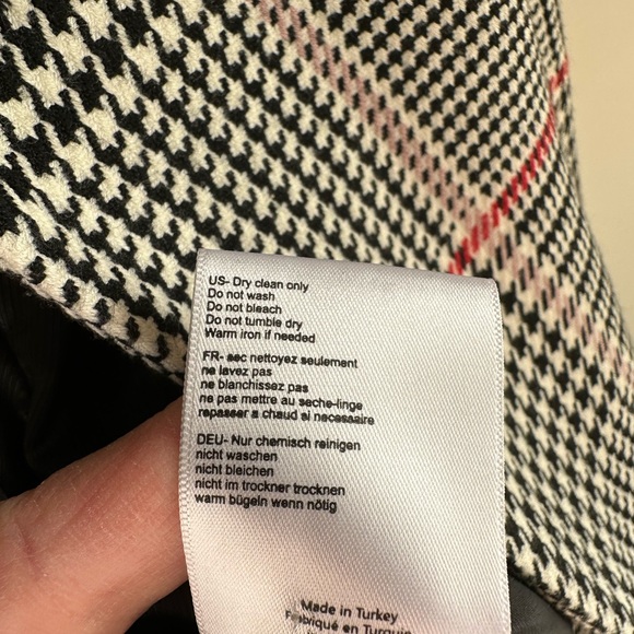 Anine Bing Black White and Red Checkered Blazer - Picture 9 of 10